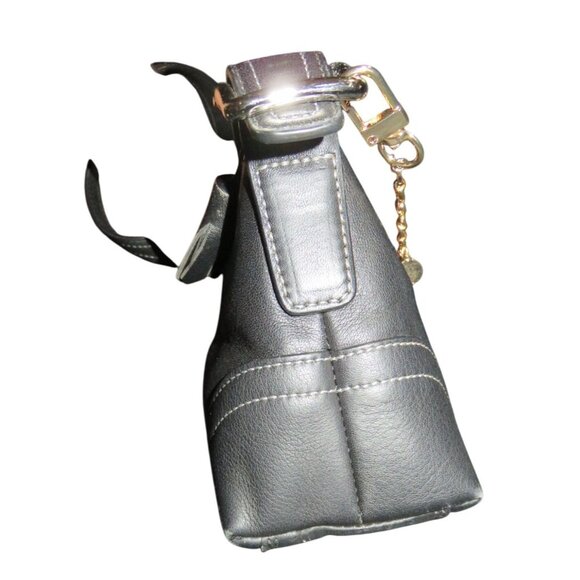 Coach 2007 Black Leather Hampton Demi Baguette Hobo Satchel Bag 8A64 - Picture 4 of 10